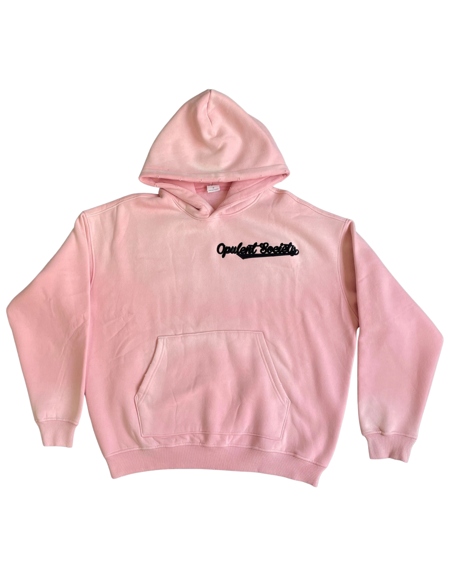 Pink Stamped Hoodie